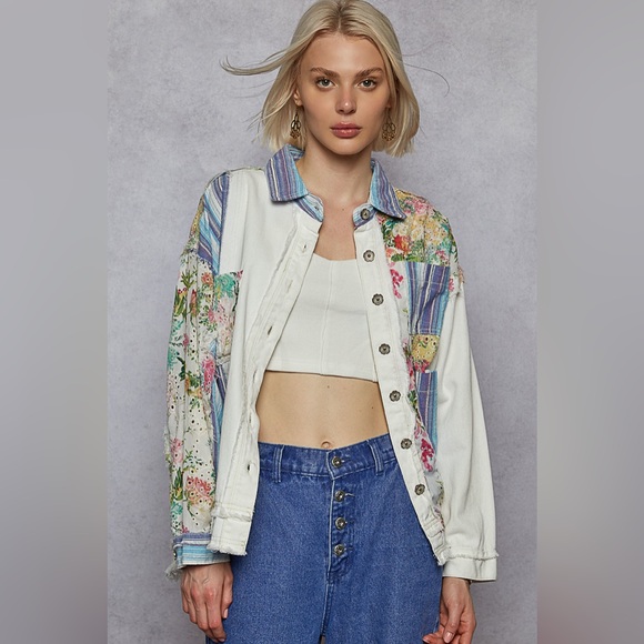 🧺 POL “ Meadow Stripe Jacket “ | Ivory - Picture 2 of 9